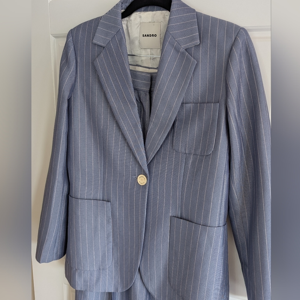 Sandro Blazer and Pants Suit Like New Size 34